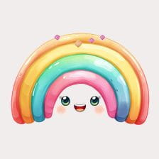  Kawaii rainbow clipart