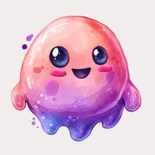 Cute Kawaii Galaxy Slime Clipart