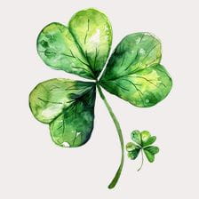 Watercolor Shamrock Clipart