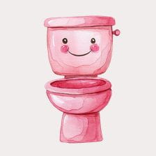 pink toilet clipart
