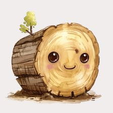 watercolor log clipart