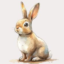 watercolor rabbit clipart