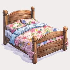 cute bed clipart