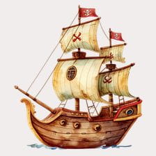 Cartoon Pirate Ship Clipart