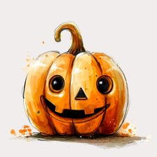 Cute Halloween Pumpkin Clipart