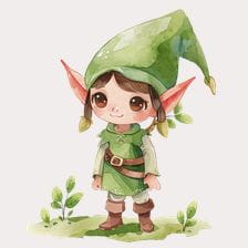 cute elf clipart