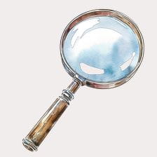 Vintage Magnifying Glass Clipart