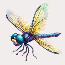 Colorful Dragonfly Clipart