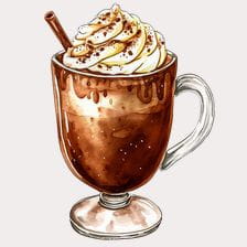 Whipped Cream Iced Coffee Clipart