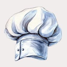 watercolor chef hat clipart
