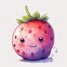 Cute Cartoon Strawberry Clipart