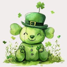 Cute Leprechaun Teddy Bear Clipart