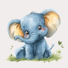 baby elephant clipart