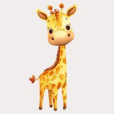 Cute Watercolor Giraffe Clipart