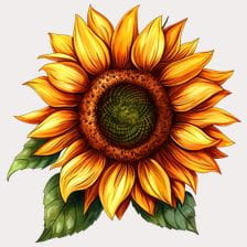 powerful sunflower clipart