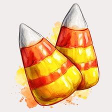 watercolor candy corn clipart