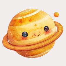 cute saturn clipart