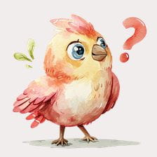 Curious Watercolor Bird Clipart