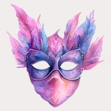watercolor mask clipart