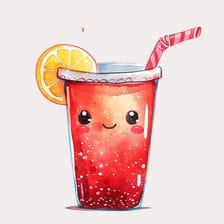 kawaii soda clipart