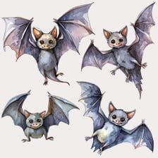 cute cartoon bat clipart