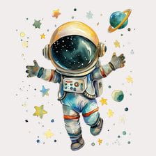 Cute Astronaut Space Clipart