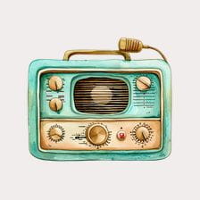 vintage radio clipart