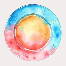 colorful plate clipart