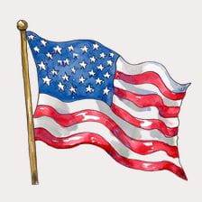 american flag clipart