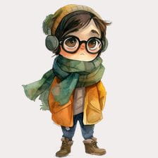 Cute Boy Watercolor Clipart