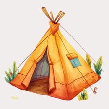 nature tent clipart