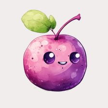 purple plum clipart
