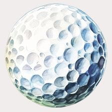 watercolor golf ball clipart