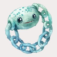 Cute Monster Chain Clipart