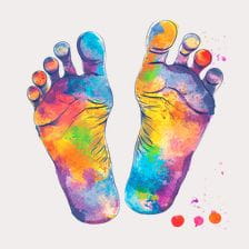 Colorful Footprints clipart