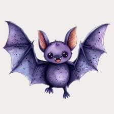 Cute Bat Watercolor Clipart