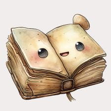 Cute Book Character Clipart