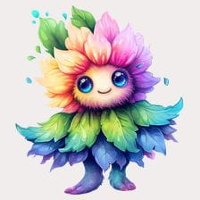 kawaii flower clipart