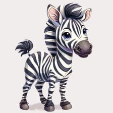 cute cartoon zebra