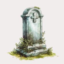 Old Stone Cross Graveyard Clipart