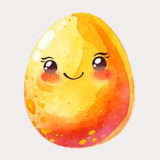 Cute Watercolor Easter Egg Clipart