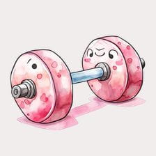 watercolor dumbbell clipart