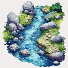 rocky river clipart
