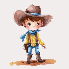 Cute Cartoon Cowboy Clipart