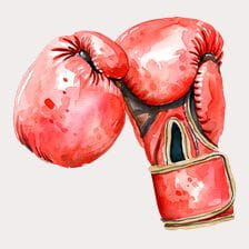 cute boxing gloves clipart