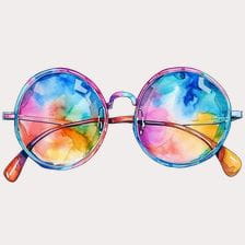 watercolor glasses clipart
