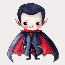 Cute Vampire Boy Clipart