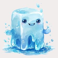Watercolor ice clipart