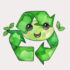 Kawaii Recycle Clipart
