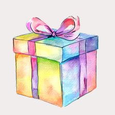 colorful present clipart
